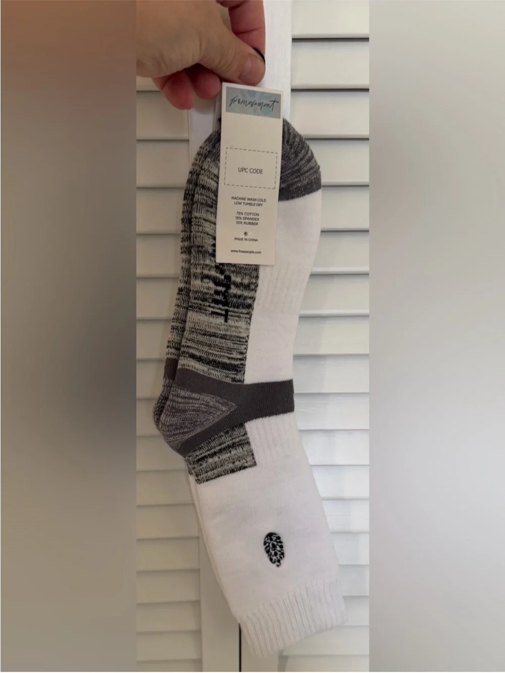 FP Movement by Free People Gray Marled Athletic Crew Socks NWT